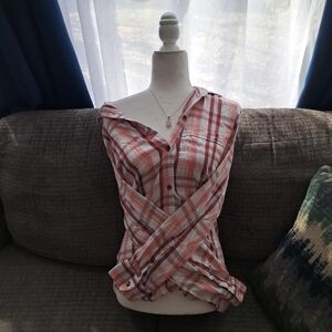 SO Pink Plaid Button-Down Shirt